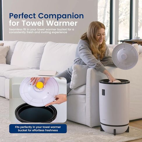 SereneLife Fragrance Disc 15pcs Lemon Scented Fragrance Disc, Suitable for Towel Warmer Buckets Convenient Size Fits in Most Air Freshener Holders Fresh Aroma Stays for 30 to 60 Days in Saudi Arabia