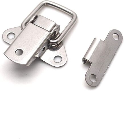 5 قطع بمشبك تبديل مزلاج من الفولاذ المقاوم للصدأ لحقيبة المجوهرات صندوق خشبي مع مسامير (فضي، 40 × 50 مم/1.6 × 2 بوصة) in Kuwait