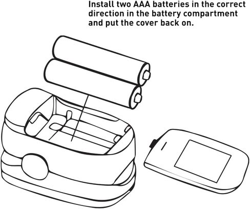 مقياس التأكسج بنبض الإصبع من BodyMed - جهاز مراقبة تشبع الأكسجين في الدم للطيران والرياضة مع غطاء من السيليكون والبطاريات والحبل (أسود) in Kuwait