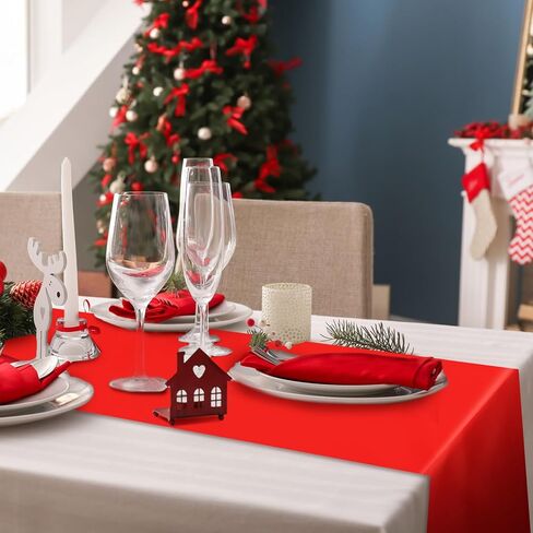 36 قطعة من مفارش طاولة الساتان بألوان متنوعة من Newwiee، مقاس 30.48 سم × 25.4 سم، مفرش طاولة حفلات طويل من الحرير لطاولة حفلات الزفاف وحفلات التخرج وحفلات أعياد الميلاد وحفلات العشاء وديكورات البوفيه in Kuwait