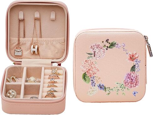 صناديق تخزين عرض منظم المجوهرات المحمولة للأقراط، هدايا رحلة للفتيات للنساء، أساسيات للنساء، هدايا صغيرة لطيفة - أسود in Kuwait