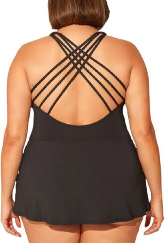 بدلة سباحة نسائية باللون الأزرق من Rod Beattie مقاس كبير بظهر متقاطع in Kuwait