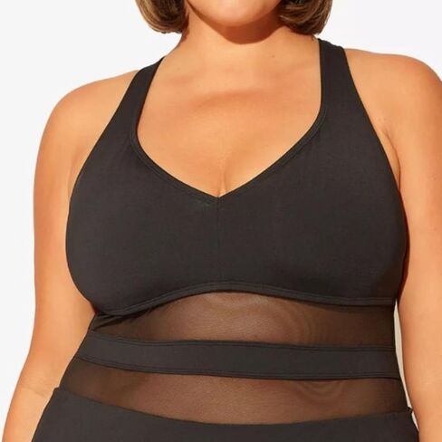 بدلة سباحة نسائية باللون الأزرق من Rod Beattie مقاس كبير بظهر متقاطع in Kuwait