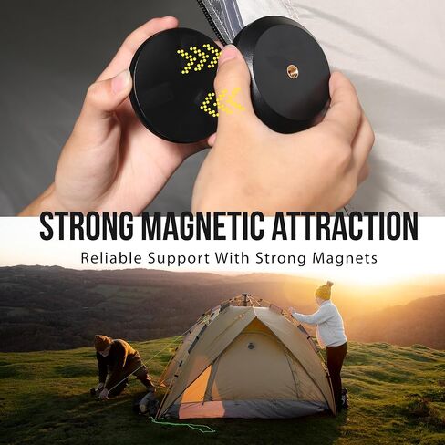 trekology 2 قطعة خطافات مغناطيسية قوية للتخييم - مجموعة خطافات مغناطيسية خارجية، خطافات مغناطيسية سوداء لتعليق الفوانيس والخيام والعتاد والمزيد - خطافات مغناطيسية متعددة الاستخدامات للمغامرات الخارجية in Kuwait