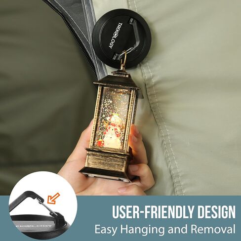 trekology 2 قطعة خطافات مغناطيسية قوية للتخييم - مجموعة خطافات مغناطيسية خارجية، خطافات مغناطيسية سوداء لتعليق الفوانيس والخيام والعتاد والمزيد - خطافات مغناطيسية متعددة الاستخدامات للمغامرات الخارجية in Kuwait