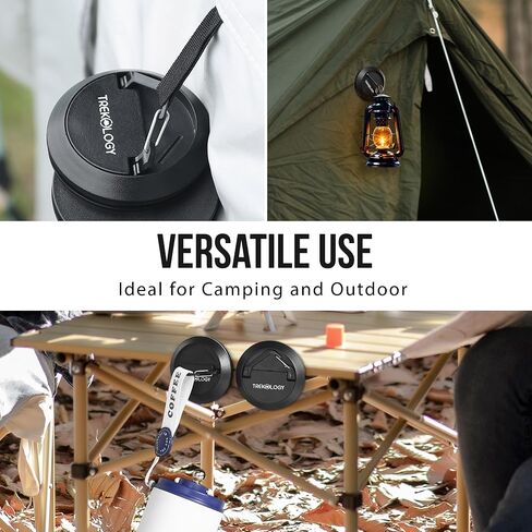 trekology 2 قطعة خطافات مغناطيسية قوية للتخييم - مجموعة خطافات مغناطيسية خارجية، خطافات مغناطيسية سوداء لتعليق الفوانيس والخيام والعتاد والمزيد - خطافات مغناطيسية متعددة الاستخدامات للمغامرات الخارجية in Kuwait