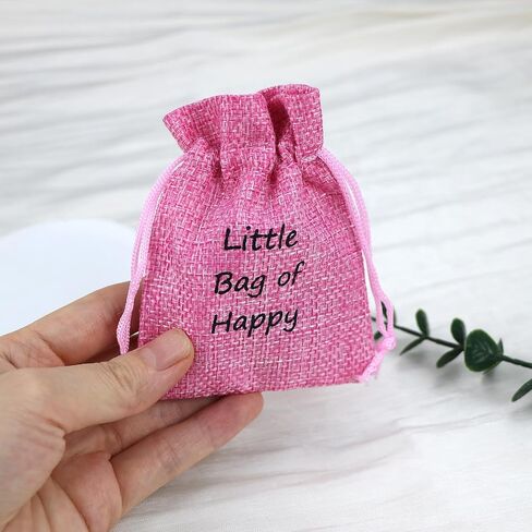 Happy bag with Card gift bag Thoughtful keepsake for friends family Classmates and Lovers Positive gifts (Pink) in Saudi Arabia