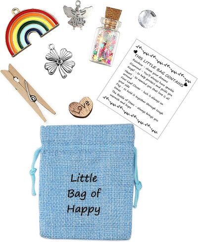 Happy bag with Card gift bag Thoughtful keepsake for friends family Classmates and Lovers Positive gifts (Pink) in Saudi Arabia