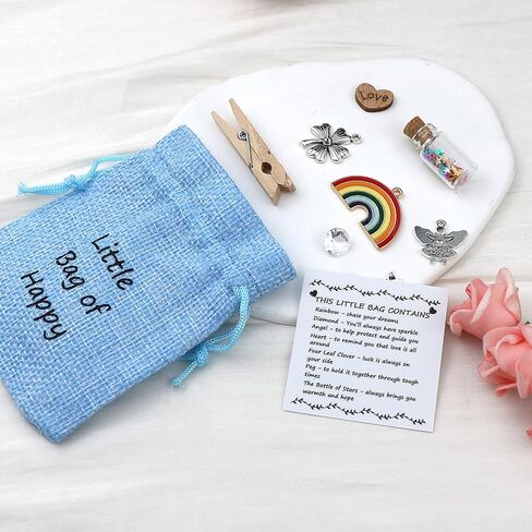 Happy bag with Card gift bag Thoughtful keepsake for friends family Classmates and Lovers Positive gifts (Pink) in Saudi Arabia