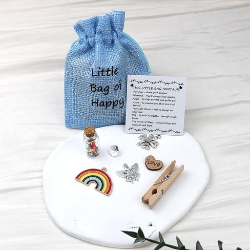 Happy bag with Card gift bag Thoughtful keepsake for friends family Classmates and Lovers Positive gifts (Pink) in Saudi Arabia