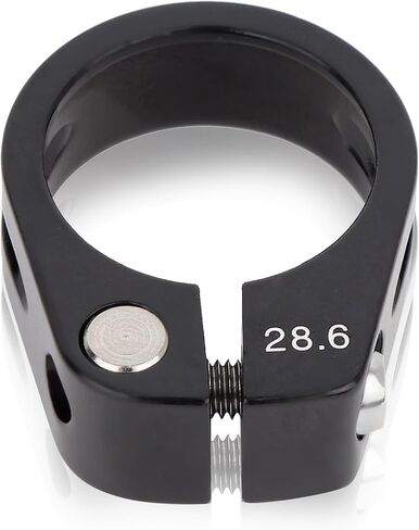 Aluminum Alloy Seat Post Clamp, 28.6mm Quick Release Bicycle Seatpost Clamp Bolt Type Exhaust Down Pipe Seatpost Seat Post Clamp For Bike(black) in Saudi Arabia