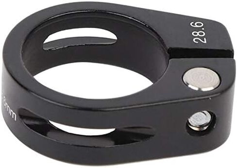 Aluminum Alloy Seat Post Clamp, 28.6mm Quick Release Bicycle Seatpost Clamp Bolt Type Exhaust Down Pipe Seatpost Seat Post Clamp For Bike(black) in Saudi Arabia
