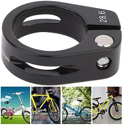 Aluminum Alloy Seat Post Clamp, 28.6mm Quick Release Bicycle Seatpost Clamp Bolt Type Exhaust Down Pipe Seatpost Seat Post Clamp For Bike(black) in Saudi Arabia