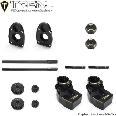 مجموعة بوابات المحور TREAL SCX10 Pro مجموعة كاملة مع أعمدة CVD لمجموعة شركات SCX10 PRO المحورية DIY ترقيات التخليص العالي (الأمامية) in Saudi Arabia