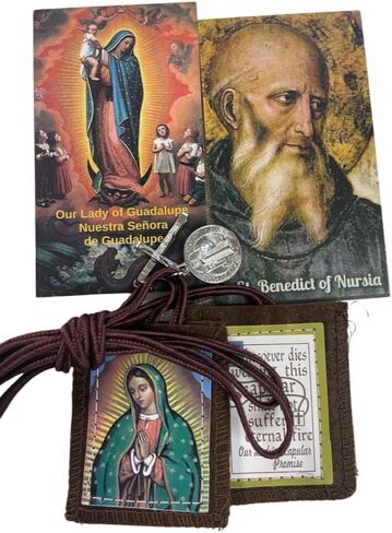 مجموعة Westmon Works Our Lady of Guadalupe Scapular مع بطاقات Nuestra Senora وSaint Benedict المقدسة in Saudi Arabia