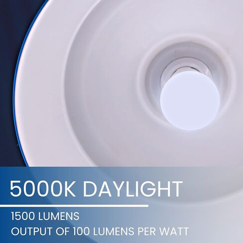 Feit Electric A19 LED Light Bulbs, 100W Equivalent, Non Dimmable, 1600 Lumens, E26 Standard Base, 5000k Daylight, 80 CRI, 10 Year Lifetime, Energy Efficient, 2 Pack, A1600/850/10KLED/2 in Saudi Arabia