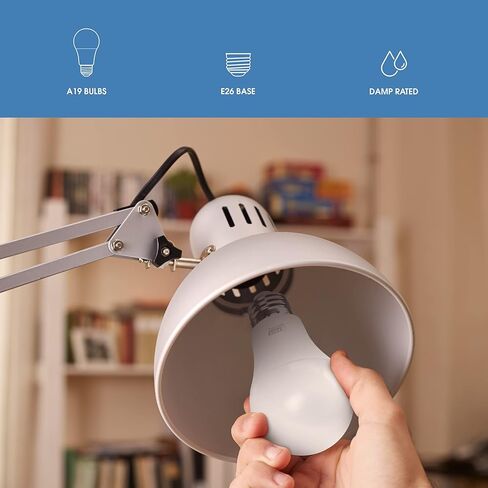 Feit Electric A19 LED Light Bulbs, 100W Equivalent, Non Dimmable, 1600 Lumens, E26 Standard Base, 5000k Daylight, 80 CRI, 10 Year Lifetime, Energy Efficient, 2 Pack, A1600/850/10KLED/2 in Saudi Arabia
