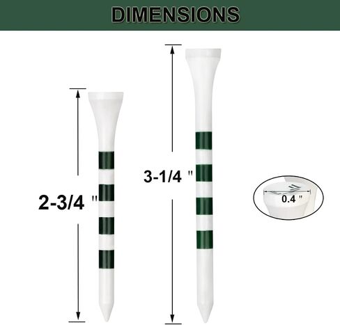 Professional Bamboo Golf Tees 2 3/4 & 3 1/4 Inch | Pack of 50 Golf Tees,Reduce Friction & Side Spin in Saudi Arabia