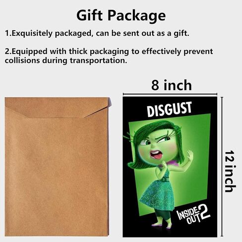 Set of 9 Cartoon Film Inside Out 2 Poster of Room Aesthetic Canvas Wall Art Bedroom Decor Style 08x12inch(20x30cm) in Saudi Arabia