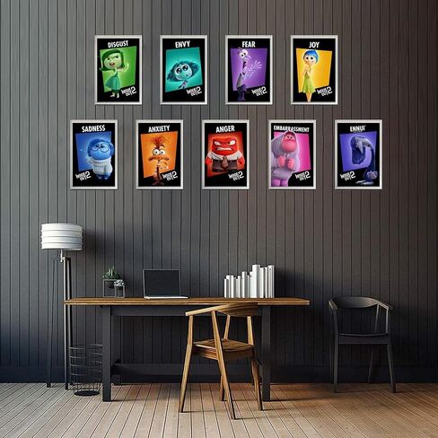 Set of 9 Cartoon Film Inside Out 2 Poster of Room Aesthetic Canvas Wall Art Bedroom Decor Style 08x12inch(20x30cm) in Saudi Arabia