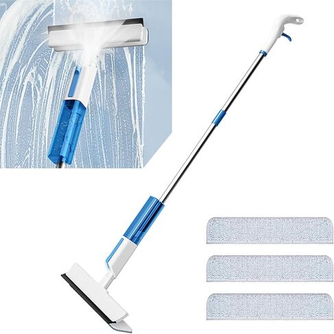 3 in 1 Window Squeegee Cleaner Tool for Shower Glass with Spray, Window Cleaning Squeegee Kit, Window Washing Equipment for Outdoor, Car Window Glass Cleaner in Saudi Arabia