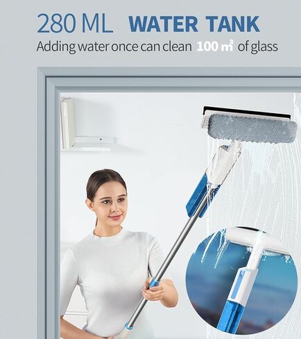 3 in 1 Window Squeegee Cleaner Tool for Shower Glass with Spray, Window Cleaning Squeegee Kit, Window Washing Equipment for Outdoor, Car Window Glass Cleaner in Saudi Arabia