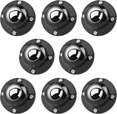 8 Pack 1 Inch Self Adhesive Paste Caster Wheels for Furniture Bucket, Load Capacity 28LBS Per Wheel, Low Profile Swivel Wheels for Small Appliance Storage Bins (8) in Saudi Arabia