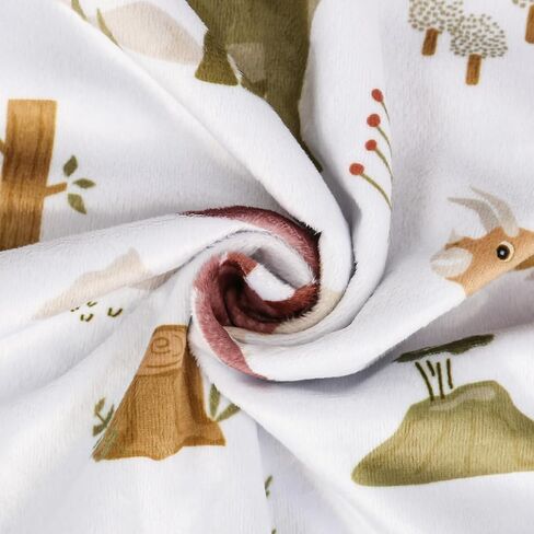 BOPRIO Baby Blankets for Unisex Boys Girls, Super Soft Nursery Minky Blankets with Baby Elephant Design and Dotted Fleece Backing, Printed Bed Throws Newborn in Saudi Arabia