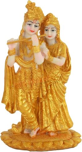 TIED RIBBONS Lord Radha Krishna Statue Indian God Idols for Pooja, Mandir, Temple | Resin, 7.5 Inch| Radha Krishna Hindu God and Goddess Idol | Diwali Gifts in Saudi Arabia