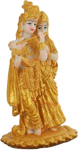 TIED RIBBONS Lord Radha Krishna Statue Indian God Idols for Pooja, Mandir, Temple | Resin, 7.5 Inch| Radha Krishna Hindu God and Goddess Idol | Diwali Gifts in Saudi Arabia