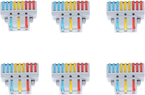 Pack of 6 Plug Cable Connectors, 3 in 9 Out LT933 Lever Nuts Connection Clamp, Compact Plug-In Terminals in Saudi Arabia
