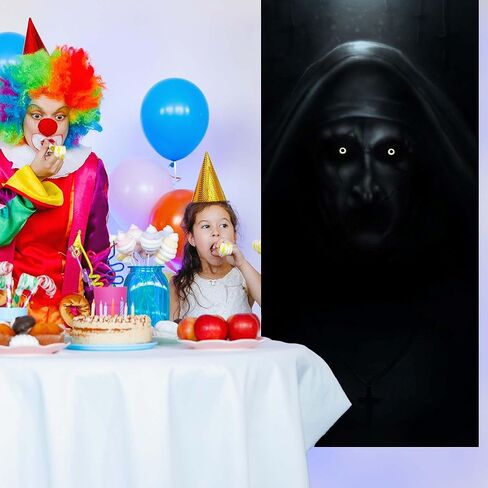 راهبة حفلة الهالوين راية خلفية رعب قاتل مخيف زومبي مخيف راهبة الإرهاب شبح موضوع ديكور لغطاء الباب الأمامي Hallowmas فيلم زينة عيد ميلاد لوازم الحفلات تفضل صور كشك الدعائم in Kuwait