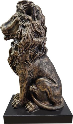 SIMON'S SHOP Lion Statue Resin Lion Decoration for Home Office Bedroom Study Handmade Collectible Lion Figurines Bronze Lion Sculpture Gift in Kuwait