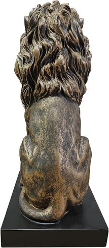 SIMON'S SHOP Lion Statue Resin Lion Decoration for Home Office Bedroom Study Handmade Collectible Lion Figurines Bronze Lion Sculpture Gift in Kuwait