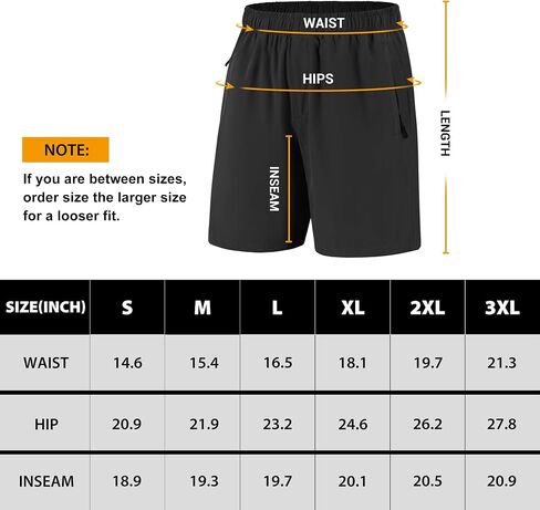 Men Running Athletic Shorts, Quick Dry 7 inch Inseam Gym Workout Men Shorts with Deep Pocket & Zipper in Saudi Arabia