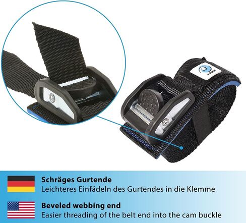 valonic ORCA - cam Straps Heavy Duty - 3500 lbs, Padded, cam Buckle, 20 ft x 1.3 in, 2 Pack - roof Straps for Kayak or Surfboard roof Rack - Black, with Protection pad in Saudi Arabia