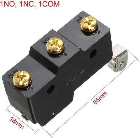 Uxcell TM-1703 SPDT 1NO + 1NC لوحة جبل طويل المفصلي الأسطوانة رافعة نوع مايكرو الحد التبديل محطات المسمار in Saudi Arabia