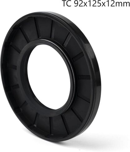 ختم عمود الزيت XiKe، أختام الشفاه، TC 90x125x15 مم غطاء مطاطي النتريل شفة مزدوجة مع زنبرك، أختام زيت لأعمدة التحمل، أعمدة دوارة، إلخ، حزمة سوداء من 1 in Saudi Arabia