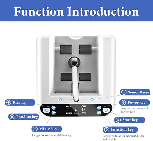 Automatic Card Dealer Machine 360° Rotating, 2 Decks Card Fast Accurate & Stable Smooth Dealing, Playing Card Table Accessories for Texas Holdem, Blackjack Card Games As Gifts in Saudi Arabia