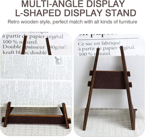 حوامل عرض الأطباق المكونة من 4 قطع من ZYNERY، حامل عرض خشبي مقاس 6 بوصات، حامل إطار الصورة، حامل لوحة زخرفية، حامل عرض الكتب، حامل اللوحة، حامل لوحة لعرض الصور، الحرف اليدوية، الديكور in Kuwait