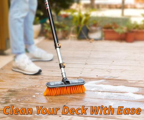 30-Foot Exterior House Cleaning Brush Set with 5-24 ft Extension Pole | Vinyl Siding Brushes with Telescopic Extendable Pole & Window Cleaning Squeegee // The Ultimate Extension Scrub Brush Set in Saudi Arabia