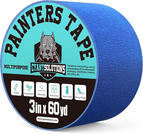 Blue Painters Tape 3 in Width and 60 yd Length, Super Sticky via No Residual or Remainings, Multi-Surface, Easy Removal, Masking Tape Painters' Choice, 1-Pack in Saudi Arabia