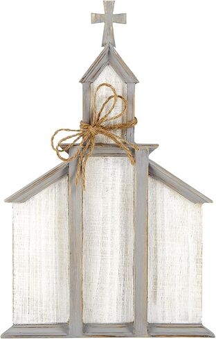 العلامات التجارية الإبداعية Faithworks-Rustic Style Wood Wall Art، 10 × 15 بوصة، الكنيسة in Kuwait