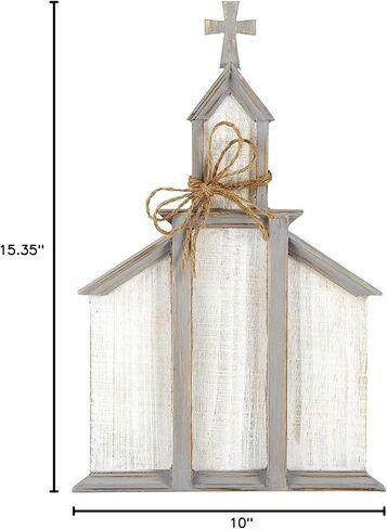 العلامات التجارية الإبداعية Faithworks-Rustic Style Wood Wall Art، 10 × 15 بوصة، الكنيسة in Kuwait