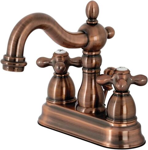 Kingston Brass KB160ALAC Heritage 4" Centerset Bathroom Faucet, Antique Copper in Saudi Arabia