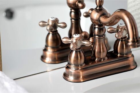 Kingston Brass KB160ALAC Heritage 4" Centerset Bathroom Faucet, Antique Copper in Saudi Arabia