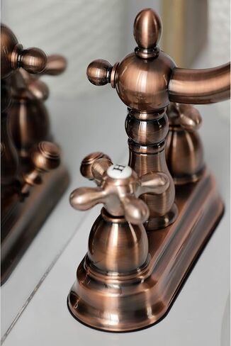 Kingston Brass KB160ALAC Heritage 4" Centerset Bathroom Faucet, Antique Copper in Saudi Arabia