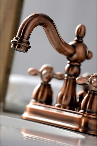 Kingston Brass KB160ALAC Heritage 4" Centerset Bathroom Faucet, Antique Copper in Saudi Arabia