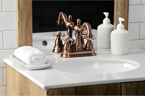Kingston Brass KB160ALAC Heritage 4" Centerset Bathroom Faucet, Antique Copper in Saudi Arabia