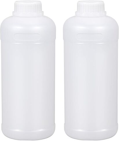 PE Plastic Food Grade Bottles, Wide Mouth Lab Reagent Bottle, Liquid/Solid Sample Seal Sample Storage Container Chemical Bottle (Translucent + White, 20oz) in Saudi Arabia